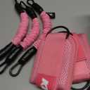 Ankle Resistance Bands with Cuffs, Ankle Weights Bands for Working Out, Women Leg and Glutes Workout Equipment, Exercise Bands for Kickbacks, Butt and Booty Trainer, Home Gym Fitness Equipment (Pink)