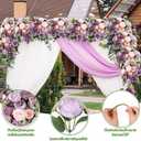 Geosar 8 Bundles Artificial Peonies Flowers Fake Silk Peony Bouquet Faux Peonies Flowers Bulk for Decoration Vase Floral Arrangements Wedding Party Table (Gray Purple,Light Purple)