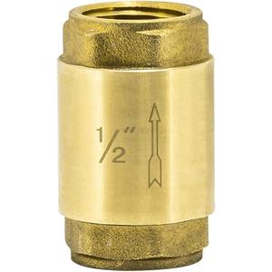 Eastman Brass In-Line Check Valve, 3/4 Inch IPS Threaded Connection, Stainless Steel Spring, 20403LF