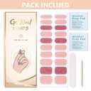 2 x TailaiMei Semi Cured Gel Nail Strips - 20 Pcs Gel Nail Stickers, UV Light Required | Real Polish Salon Quality & Easy to Use (Vibrant Pink089)