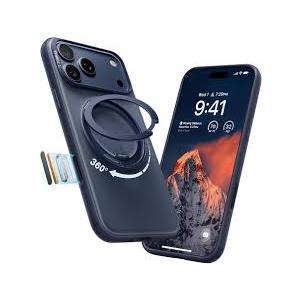 TORRAS for iPhone 17 Pro Max Case, 360 Magnetic Stand, [Fit for MagSafe] [4X MilitaryGrade Protection] Slim Case for iPhone 17 Pro Max phone case,6.9", Translucent Deep Blue, Ostand O3 Fitness Series