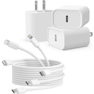 3Pack iPhone Charger [MFi Certified], iGENJUN 20W PD USB C Wall Charger Block with 6FT Type C to Lightning Cable Fast Charging Adapter Compatible with iPhone 14/14 Pro Max/13/XS/XR/X-White