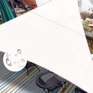 LOVE STORY Waterproof 10'x10'x14' Triangle White Sun Shade Sail Cannoy UV Resistant for Outdoor Patio Garden Backyard