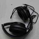 LORELEI X6 Over-Ear Headphones with Microphone, Lightweight Foldable & Portable Stereo Bass Headphones with 1.45M No-Tangle, Wired Headphones for Smartphone Tablet MP3 / 4 (Space Black)