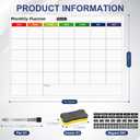 Double-Sided Magnetic Numbers and Months & Dry Erase Calendar Whiteboard,Magnetic Calendar Numbers Month Week Labels Sets for Whiteboard and Refrigerator