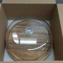 Cake Stand with Lid, Acacia Wood 12in Round Cake Holder, 2-in-1 Dessert Table Display Set & Charcuterie Board for Cheese, Chips & Dips, Nachos, Fruit Platter, Large Acrylic Cake Dome Cover