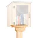 Little Library Mount, 11x8x4 inches Little Library Box Bracket Holder with Pre-Drilled Holes & Grooved Top & Screws, Fits 4x4 Post, Easy Installation for Neighborhood School Community Book Sharing Box