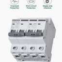 2 x Manual Transfer Switch, 63 Amp 120V/240V AC Dual 2-Pole DIN Rail Mount RV Transfer Switch, Single-Side Interlock Circuit Breaker MTS D2P C63