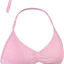 AUROLA Influence Adjustable Strappy Sports Bras for Women,Low Support Seamless Backless Padded Straps Impact Yoga Gym Bra (Pink, S)