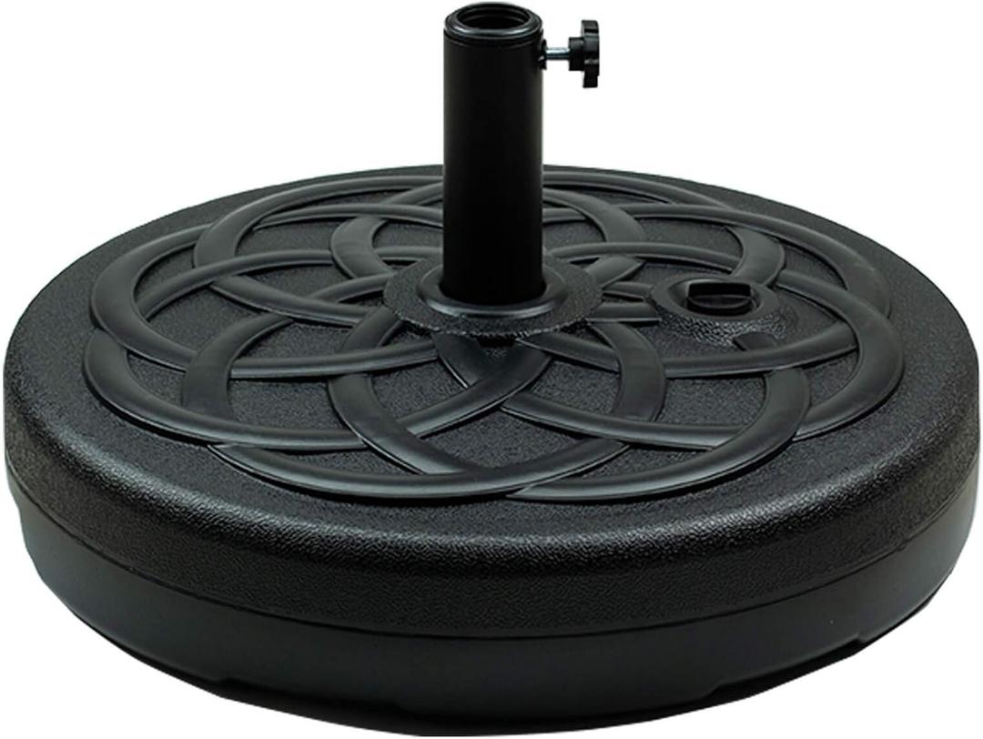 Orgrimmar Water Filled 55LB Patio Umbrella Base Heavy Duty Round Patio Umbrella Base Stand for Outdoor