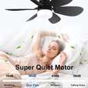 Socket Fan Light, Light Bulbfan with Remote Dimmable, 20.5IN for Garage Kitchen Balcony Living Tools Store Laundry Room (Black)