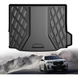 Upgrade X3 Cargo Liner | AOMSAZTO Custom Fit Trunk Mat for BMW X3 (G01) 2024 2023 2022 2021 2020 2019 2018 Accessories | Rear Cargo Car Mats Trunk Liner for BMW X3 (Not Fit X3 xDrive30e PHEV Model)