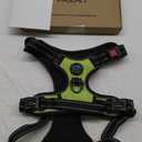 PoyPet No Pull Dog Harness, No Choke Front Clip Dog Reflective Harness, Adjustable Soft Padded Pet Vest with Easy Control Handle for Small to Large Dogs(Green,L)