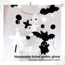 Ghost Baby Mobile, Halloween Mobile for Crib, Goth Crib Mobile for Boys and Girls, Gothic Nursery Mobile for Bassinet, Pack and Play, Ghost, Bat, Moon