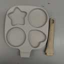 4-Cup Nonstick Omelette Skillet Egg Frying Pan, Healthy Breakfast Pancake Pan for Pancake, Hamburger, Bacon, Easy to Clean, Detachable Bakelite HandleSuitable for Gas Stove & Induction Cookware (1)