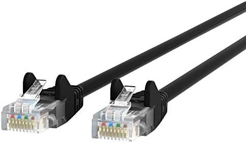 Belkin CAT6 Snagless Ethernet RJ45 M/M Patch Cable for Connecting to LANs or Internet for Use with 100-1000BASE-T Networks, 2m Length, Black (A3L980BT02MBLKS)