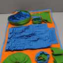 Vivifying Snuffle Mat for Dogs, Interactive Dog Puzzle Toy for Boredom and Mental Stimulation, Enrichment Feeding Game Sniff Mat Helps Slow Eating and Keep Busy (Blue Green Orange)