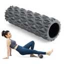 Zmarthumb Foam Roller - 15 inch Deep Tissue Massager for Muscle Massage, Myofascial Trigger Point Release, Exercise, Yoga, Pilates & Stretching(Gray)