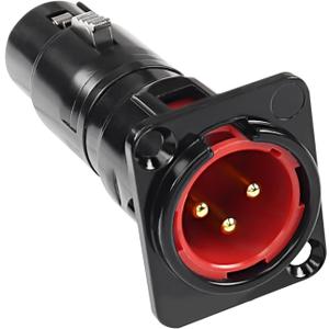 MEIRIYFA XLR 3 Pin Male to Female Pass Through Panel Mount Jack, Mic XLR 3PIN D Series Type Adapter Feed/Pass Thru Converter Compatible with Microphone, Mixer