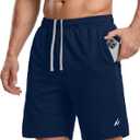 Quick Dry Knit Men's Athletic Shorts Loose-Fit Running Workout Gym Shorts (M)