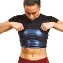 Sweat Shaper Women's Athletic Tee, Short Sleeve High-Performance Compression T-Shirt, Performance Baselayer Workout Shirt (XX-Large, Black)