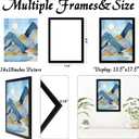 Black Picture Frame, 14x18 Picture Frame for Photo Poster Canvas Certificate Document Display Horizontally or Vertically High Transparent Wall Gallery(Size 14 x 18 inches)