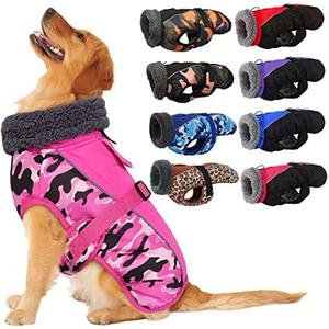 IECOii Extra Warm Dog Coat - Reflective Adjustable Jacket With Buckle Fleece Turtleneck for Cold Weather - Soft Winter Coat for Small Extra Large Dogs