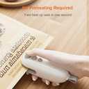 Rechargeable Mini Bag Sealer with Cutter and Magnet, Portable Heat Sealer for Plastic Bags and Snacks, White