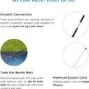Aluminum Tent Poles Replacement, Black Pre-Assembled Tent Pole, 7001 T6 Heated Camping Tent Rod