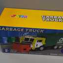 JOYIN Large Friction Powered Garbage Truck Toy Set, Includes Dumpster, Trash Bins, and Learning Cards for Kids, Boy Toys Birthday Gift for Boys Girls Kids Toddler Gift for Christmas (Green)