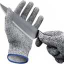 Cut Resistant Work Gloves, ANSI A4 Food Grade Cutting Gloves for Che for Kitchen Meat Cutting,Metal Fabrication, Wood Working,Non Slip, Breathable, Medium