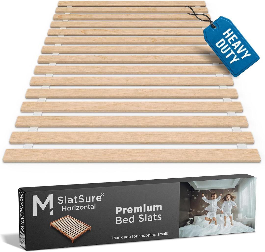 Meliusly Queen Bed Slats 60x80 Heavy Duty 0.6 Inch Thick Replacement Wood Slats for Queen Bed Frame, Slatted Bed Base with Under 2.5 Inch Spacing, Wooden Mattress Support Slats for Platform Bed
