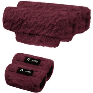 SPRING SEAON Crutches Padding Universal Crutch Pads for Armpits and Hand Grips Pads for Crutches Underarm Crutch Cushions Fluffy Crutch Covers Machine Washable (Wine Red)