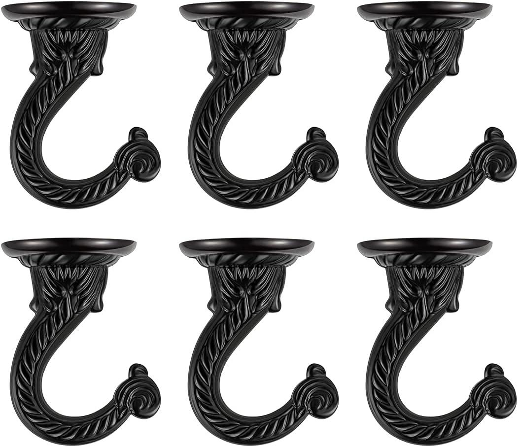 2 Sets Large Swag Ceiling Hooks Heavy Duty Swag Hook with Hardware for Hanging Plants Ceiling Installation Cavity Wall Fixing (2 Sets White)