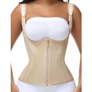 SHAPSHE Waist Trainer High Compression Cincher for Women Tummy Control Sport Workout Hourglass Body Shaper Vest with Straps (Medium)