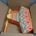 Mexican Sombrero Hat Pinata Mexican Themed Party Pinata Cinco De Mayo Pinata with Stick Blindfold for Cinco De Mayo Fiesta Carnival Birthday Party Games Supplies, 16.1x11.8x3.2 Inches