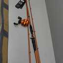 KastKing Lethal Blaze Twin-tip Fishing Rod and Reel Combo, Spinning & Baitcaster Combo, Flame Pattern Design, IM6 Graphite 2Pc Rod with Backup Tip Section, Stainless-Steel Guides, EVA Handle