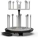 The First Years Spin Stack Bottle Drying Rack — Black — 2-Tier Rotating Countertop Drying Rack for Up to 16 Bottles — Baby Essentials for Everyday Use