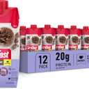 SlimFast Protein Shake, NEW Milk Chocolate- 20g Protein, Meal Replacement Shake Ready to Drink, High Protein with Low Carb and Low Sugar, 24 Vitamins and Minerals, 11 Fl Oz (Pack of 12) BBD: 10/31/25