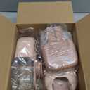 Kenond 35oz Hanging Automatic Pet Food Water Dispenser, Auto Gravity Pet Feeder and Waterer Set, Cage Cat Food Bowl Dog Feeding Station for Puppy and Kitten Rabbit Chinchilla Hedgehog Ferret (Pink)