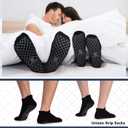 unenow Unisex Non Slip Grip Socks with Cushion for Yoga Pilates Barre Home & Hospital, Large