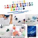 CSZPPQAF Paint by Numbers Kit for Adults Beginner, Starry Sky Moon Paint by Number Kits on Canvas, DIY Easy Acrylic Watercolor Oil Painting by Numbers for Home Wall Decor 16X20inch