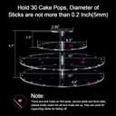 YestBuy Cake Pop Display Stand, 30 Hole Cake Pop Holder , 3 Tiered Lollipop Holder for Weddings, Birthday Parties, Anniversaries Gift, Halloween, Christmas Candy Decorative (Clear)