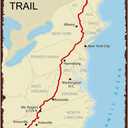 GYMSLAVE The Appalachian Trail Map Vintage Metal Signs Hiking Retro Tin Plaque Adventures Poster Home Bar Cafe Wall Art Decor 12 X 8 Inches