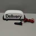 12V Delivery Sign Light for Car, Magnetic Waterproof Taxi Cab Roof Top Illuminated Sign,Delivery Sign LED Light Sealed Base with 3m Power Cable,Delivery Sign Light (GREEN)