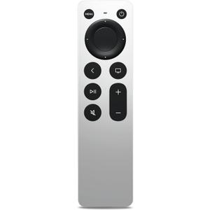 Universal Replacement for Apple TV Remote, for Apple TV 4K/HD/Gen 1 2 3 (NOT Siri & Voice Control) (silver)