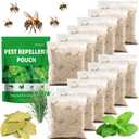 10 Pack Peppermint Wasp Repellent Pouch for Yard, Natural Carpenter Bee Repellent Keep Yellow Jackets Out from Outdoor Yard Attic Garden House, Long-Lasting Protection, Safe for Dogs and Children