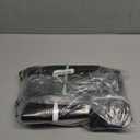 Weewooday 100 Pcs Frosted Plastic Gift Bags with Handles for Small Business Clear Shopping Bags with Cardboard Bottom, 4 Sizes (Black)