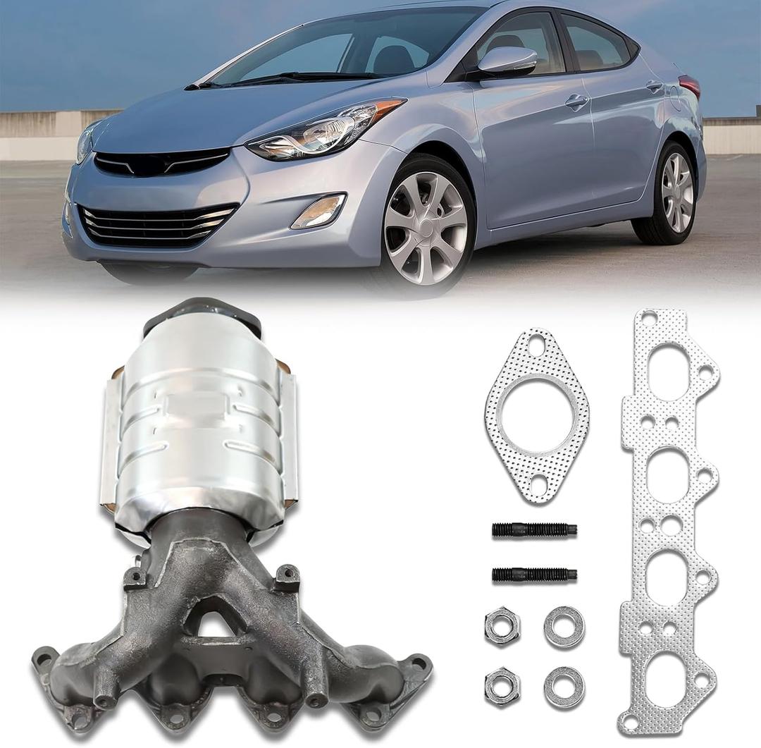 Catalytic Converter Kit Compatible with Hyundai Elantra 2004-2012, Tiburon 2007-2008, Kia Soul 2010-2011,Kit Compatible with Spectra 2006-2009, Kia Spectra 2004-2009 2.0L (EPA Compliant)