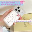 Compatible with MagSafe Wallet, Floral Lavender and Yellow Flower Magnetic Card Holder for Women, Slim Phone Wallet for iPhone 16/15/14/13/12 Series, Fits 3 Cards, Strong Magnetic Attachment (Little purple flower)